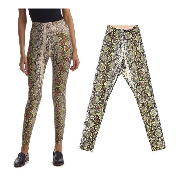 Commando High Rise Faux Leather Python Snakeskin Print Legging Size Small - Picture 1 of 11